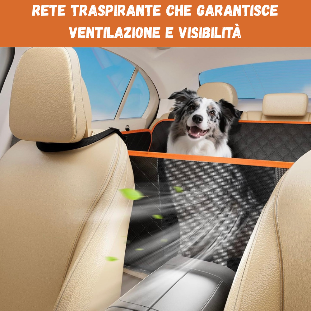 Caniaura™ – Coprisedile Auto per Cani con Fondo Rigido, Protezione Totale
