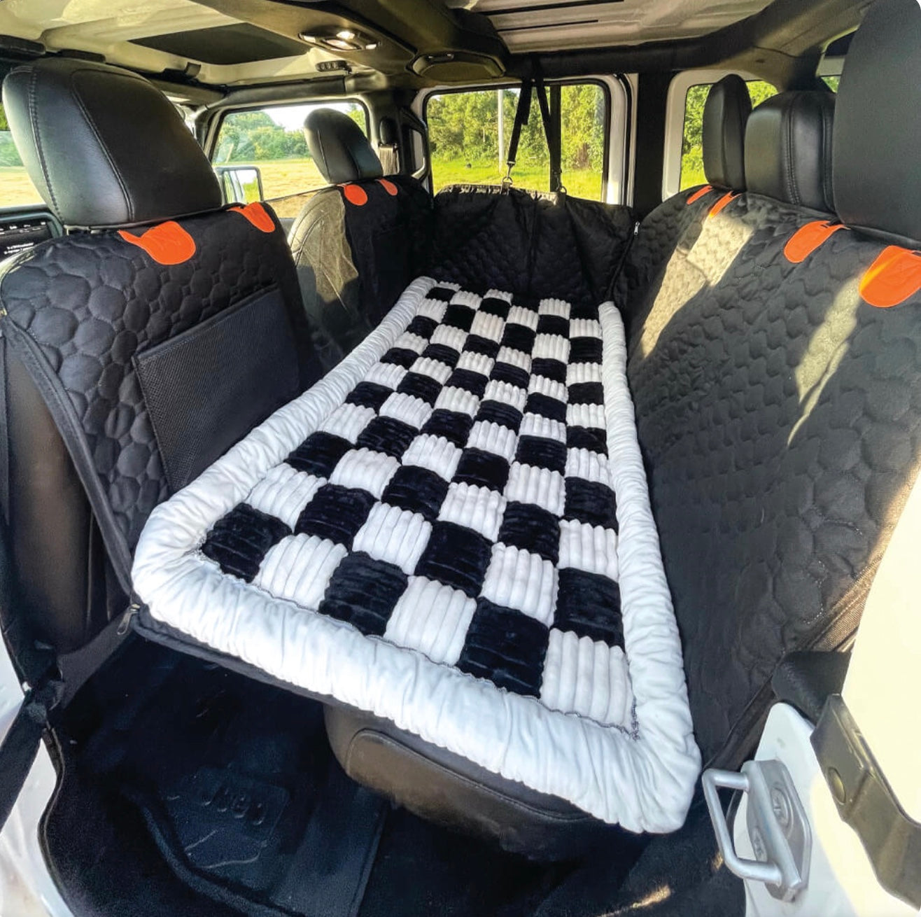 Caniaura™ – Coprisedile Auto per Cani con Fondo Rigido, Protezione Totale